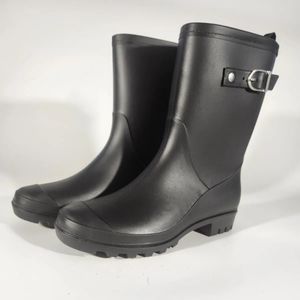 CAPELLI New York Women’s US 10/UK 8/EU 41 Black Rain Boots Mid Calf